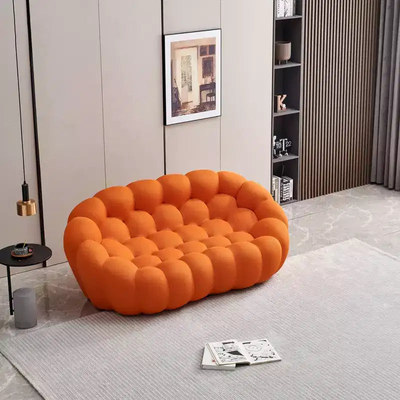 Modernes 2-Sitzer Bubble Sofa, gepolstert, 3D-Textil-Netzstoff für das Wohnzimmer