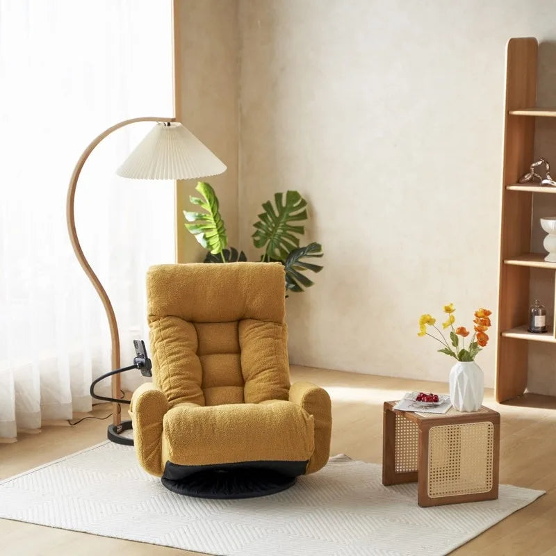Ergonomischer, drehbarer Gaming-Bodenstuhl mit Neigungsfunktion