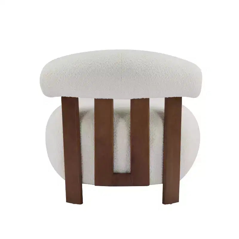Christopher Knight Home Gareth moderner Akzent-Slipper-Sessel aus Holz mit Bouclé-Polsterung