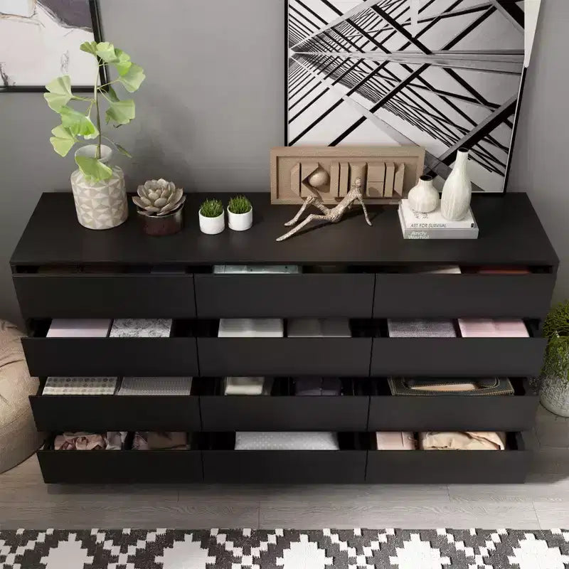 Famapy Moderne Kommode mit 12 Schubladen, eleganter Schubladenschrank