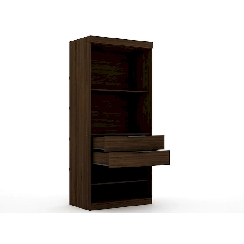 Mulberry 2.0 halb-offenes, 3-teiliges, modernes Eck-Kleiderschrank-Set mit 4 Schubladen
