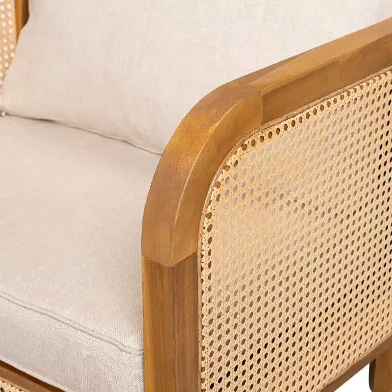 Christopher Knight Home Maciej 3-teiliges Outdoor-Sitzgruppen-Set aus rustikalem Akazienholz und Rattan