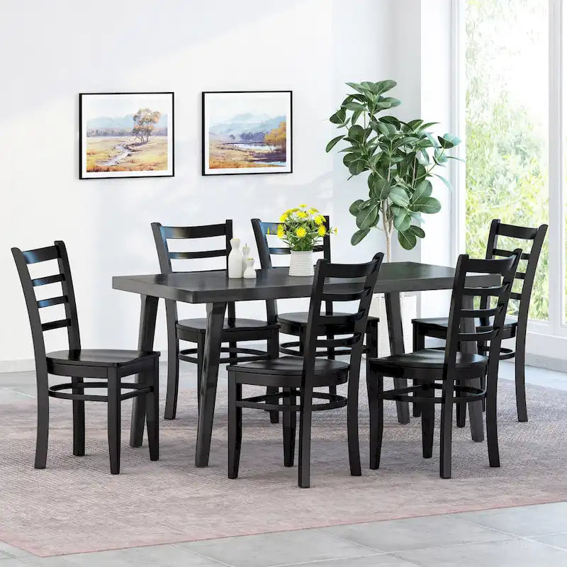 Prestage Esstühle aus Kautschukholz (6er-Set) von Christopher Knight Home