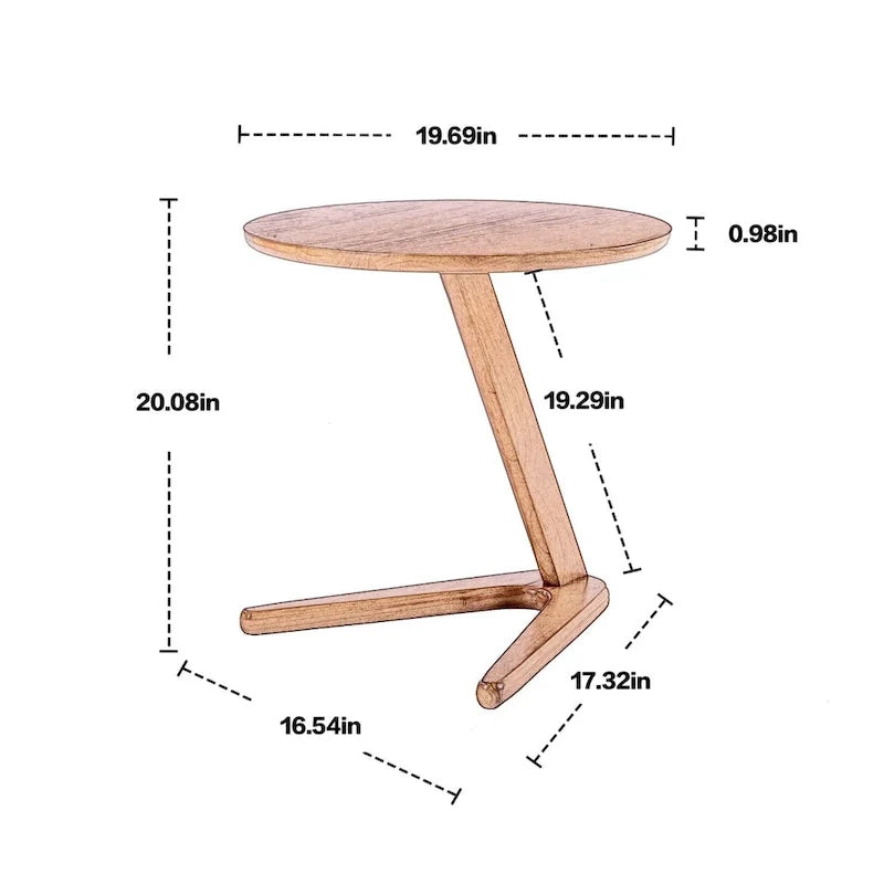 2er-Set Akzentstühle mit Beistelltisch, Armlehnstuhl für Wohnzimmer, Schlafzimmer, Büro - 78,0 cm H * 64,5 cm B * 71,0 cm T