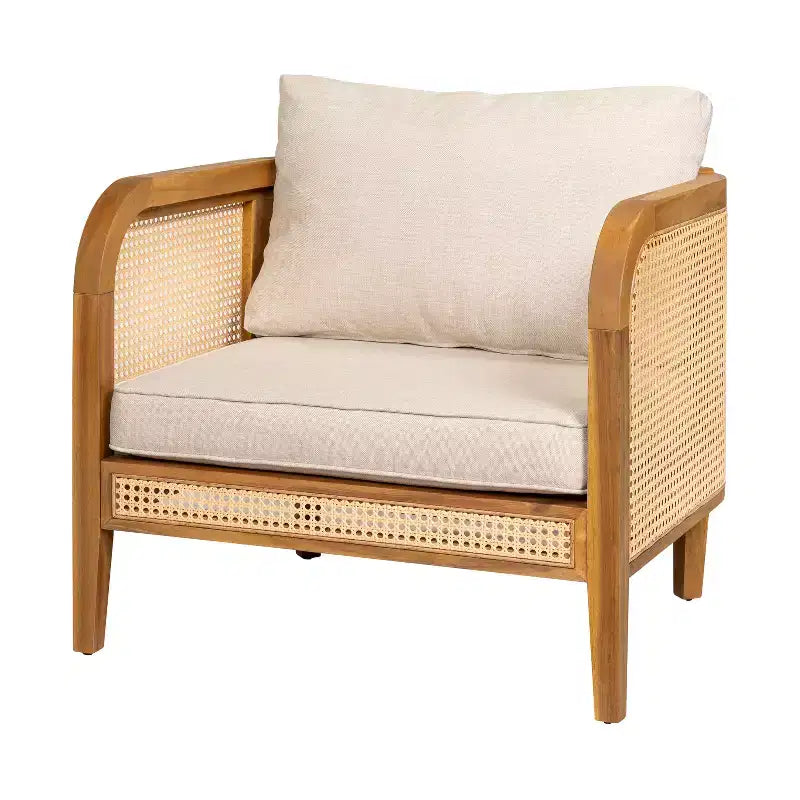 Christopher Knight Home Maciej 3-teiliges Outdoor-Sitzgruppen-Set aus rustikalem Akazienholz und Rattan
