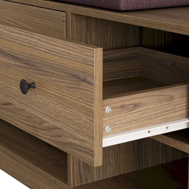 GDFStudio – Finn Multifunktionale Garderobe mit Schuhbank, Lochwand und viel Stauraum