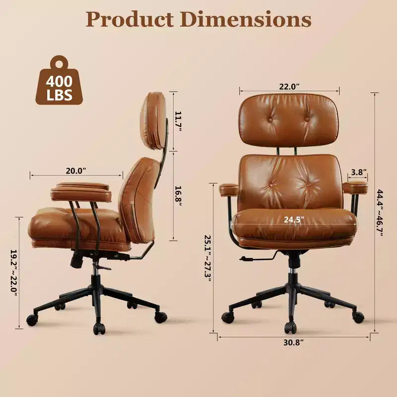 HOMLUX ergonomischer Chefsessel mit hoher Rückenlehne und Neigefunktion, komfortabler Lenden- und Nackenstütze