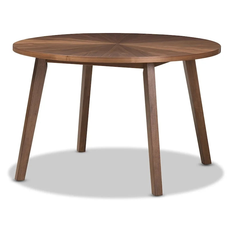 5-teiliges Esszimmer-Set aus grauem Stoff im Mid-Century-Stil von Baxton Studio