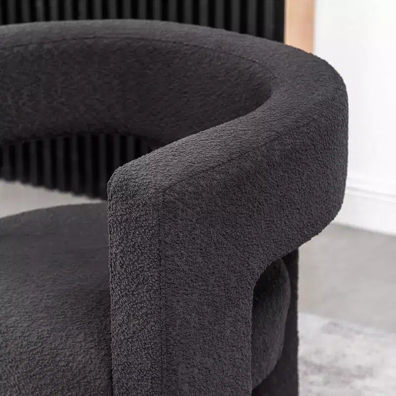 2er-Set 28 breite Polster-Sessel mit Bouclé-Bezug – Kinwell