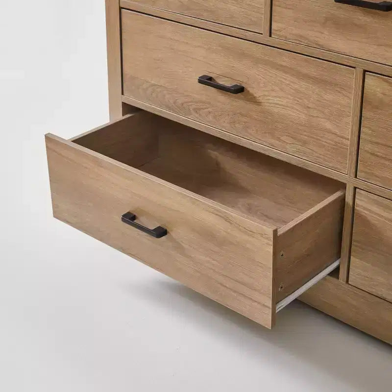 Landhaus-Kommode mit 7 Schubladen fürs Schlafzimmer, 31,4 hohe Kommoden & Kommode, rustikale Holzkommode mit Metallgriffen, Aufbewahrungsorganizer für Kleiderschrank im Schlafzimmer