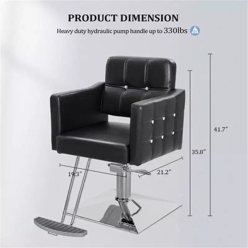 Karl Home Pink robuster hydraulischer Friseursalonstuhl mit Diamantakzenten