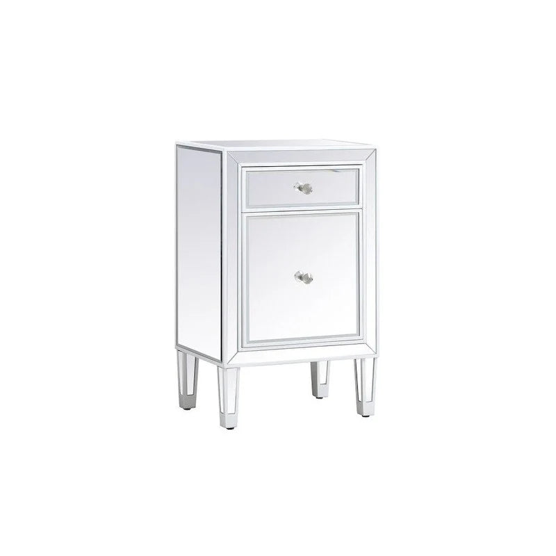 Reflexion Collection, 46 cm breiter, verspiegelter Nachttisch mit 1 Schublade in Rosa