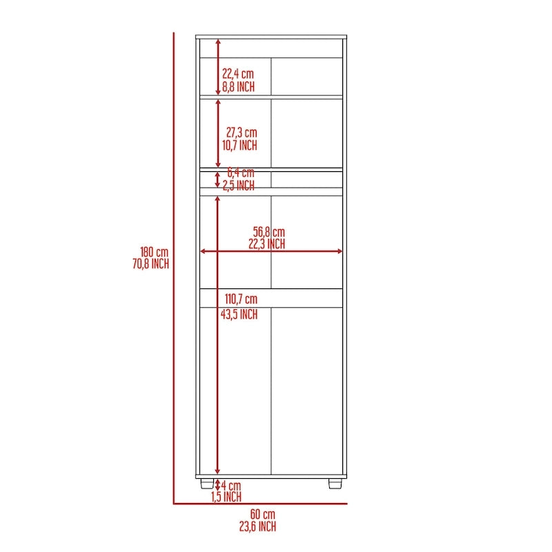 FM Furniture Rose Doppelschrank mit Kleiderstange