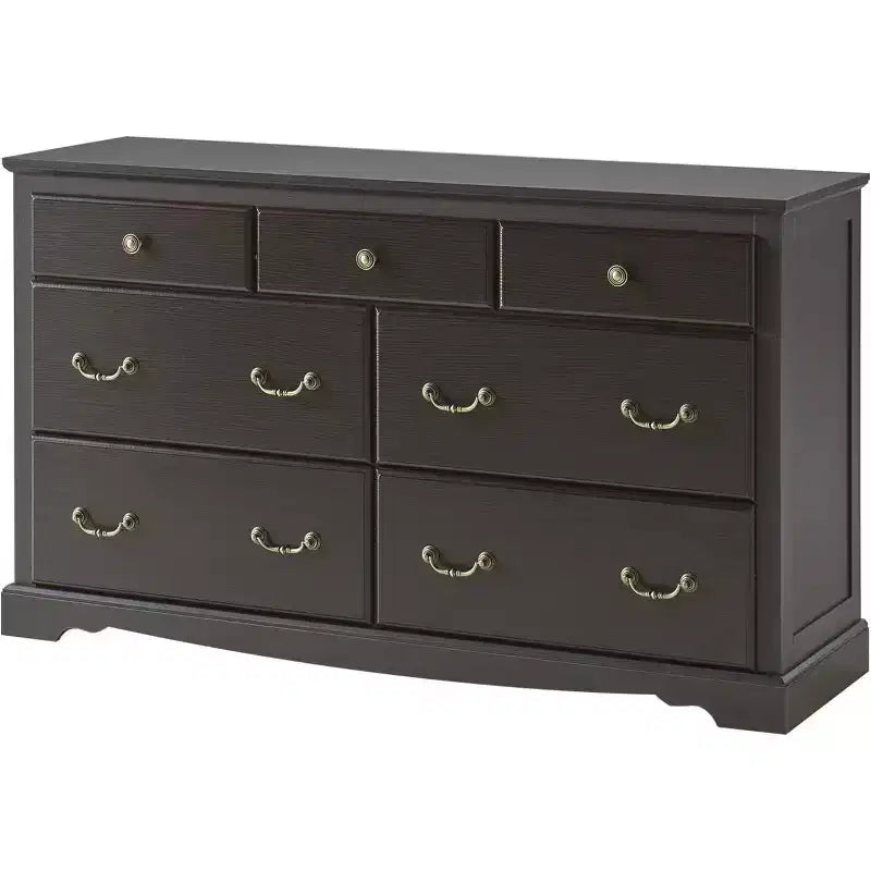 AMERLIFE Schubladenschrank, rustikale Kommode mit Vintage-Metallgriffen
