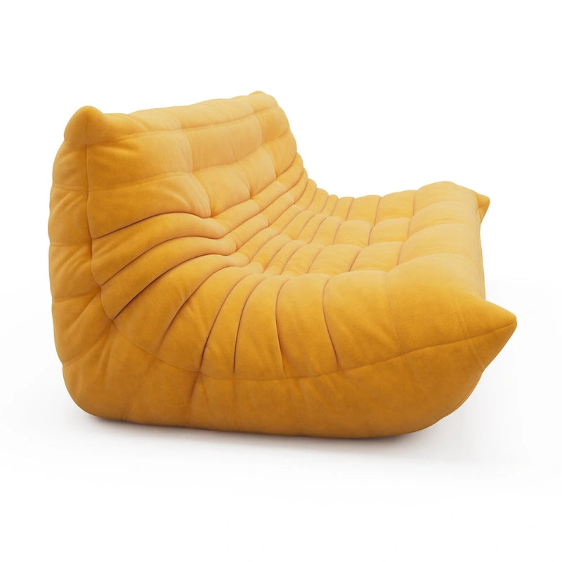 3-Sitzer Wildleder-Stoff Bodensofa Lazy Sofa für das Wohnzimmer