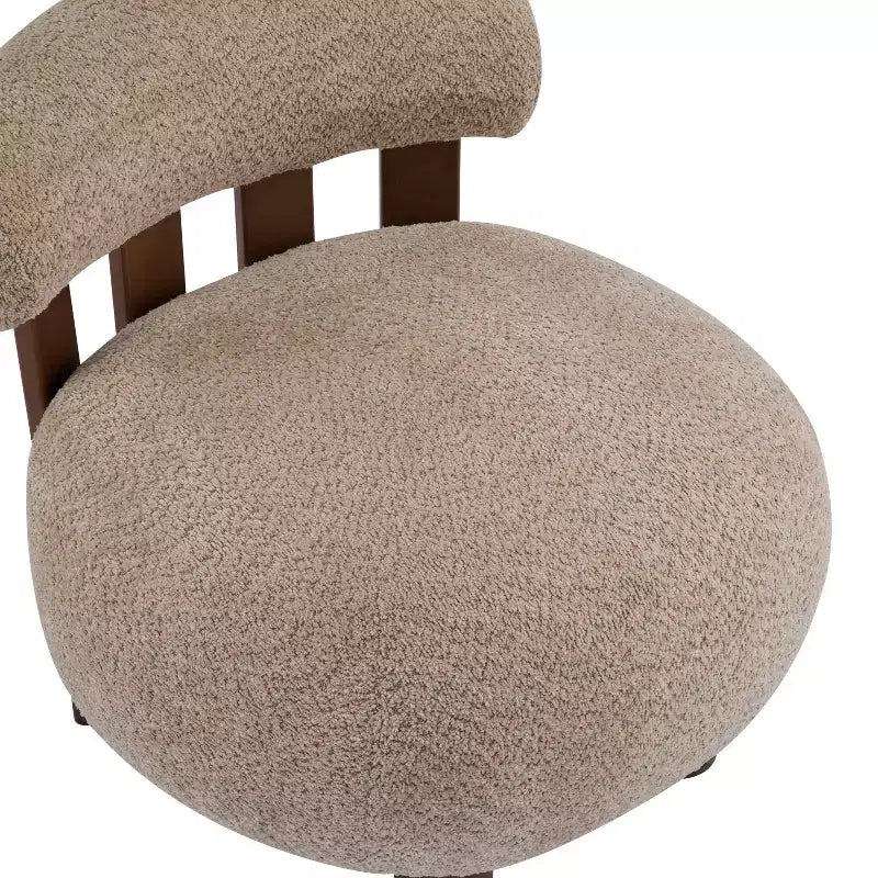 Christopher Knight Home Gareth moderner Akzent-Slipper-Sessel aus Holz mit Bouclé-Polsterung