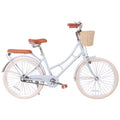 NAYSAYE Damen-Strandcruiser mit Frontkorb und robustem Rahmen für komfortables Pendeln in der Stadt und draußen, Blau, 63,98*24,53*38,82