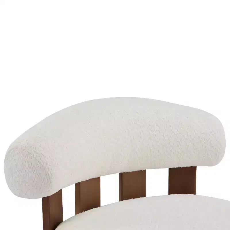 Christopher Knight Home Gareth moderner Akzent-Slipper-Sessel aus Holz mit Bouclé-Polsterung