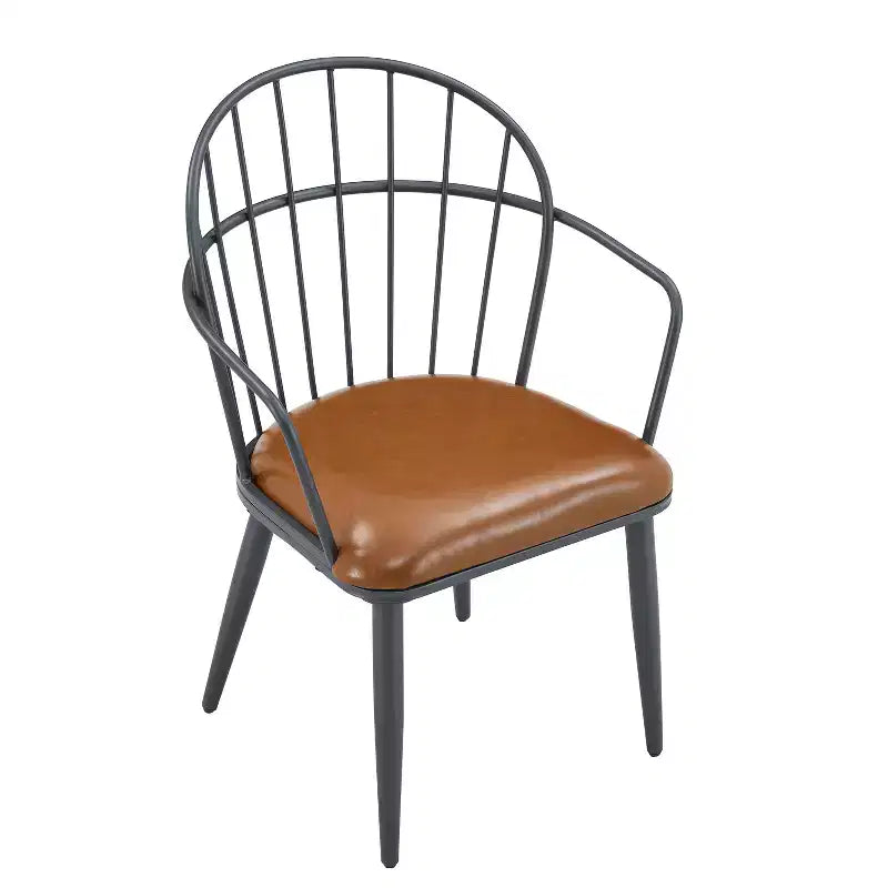5-teiliges Esstisch-Set mit 4 Essstühlen und rundem/eckigem Tisch, Schwarz+Natur/Walnuss-ModernLuxe