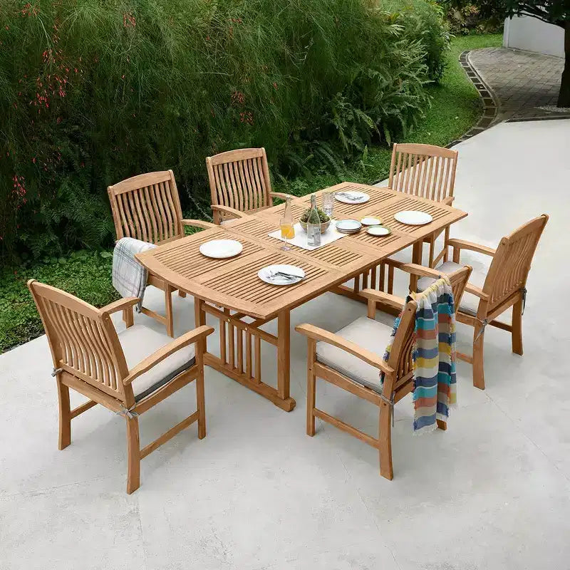Sonoma Lane Merkel 7-tlg. Teakholz-Gartenset mit Auflagen