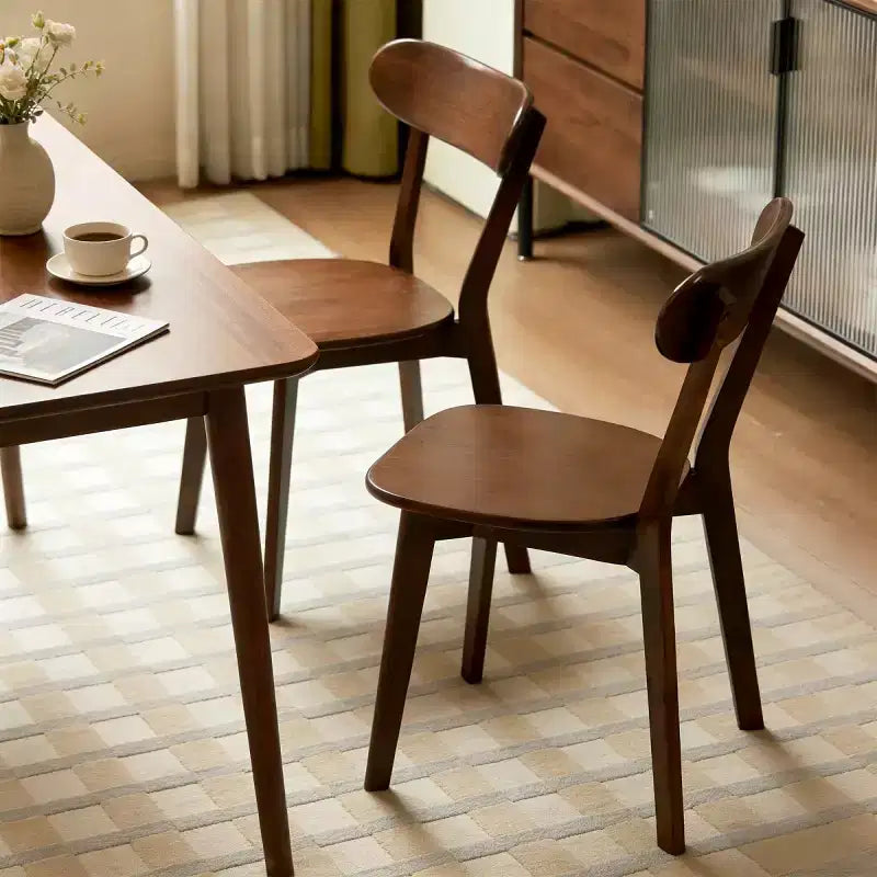 Set aus 2 Esszimmerstühlen aus Massivholz im Mid-Century-Modern-Stil, Küchenstühle für Esszimmer, Restaurant oder Wohnzimmer – Panipeachy