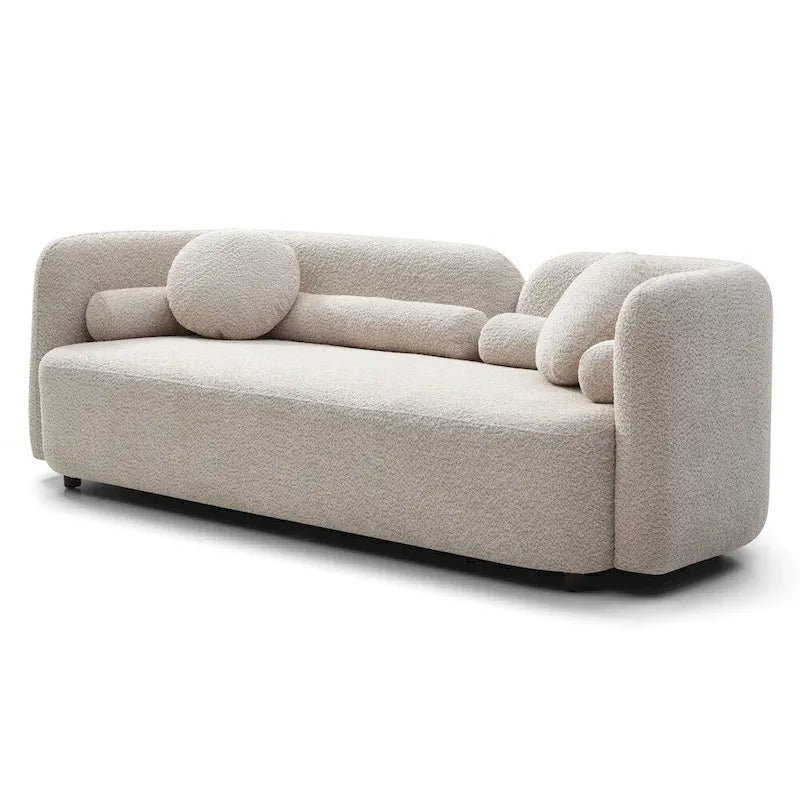 Modernes, bequemes 3-Sitzer-Sofa mit Samtbezug und Füßen