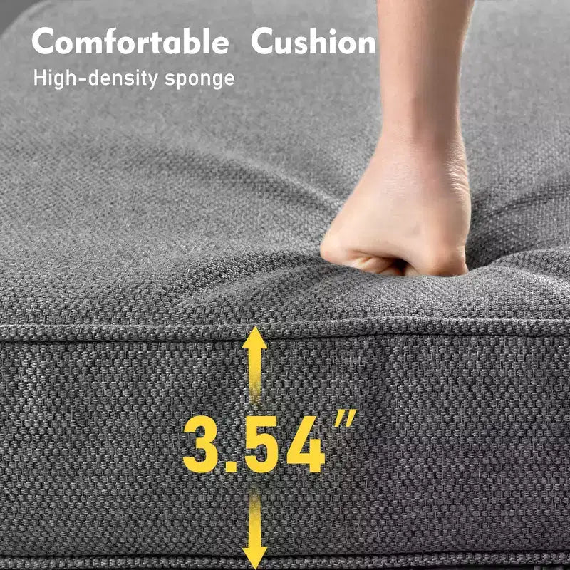 HOMLUX 6-teiliges Terrassen-Loungeset aus Polyrattan mit 3-Sitzer-Sofa und Polstern, Rattanstühlen, Hockern und Couchtisch