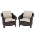 UPTIOT 2-Sitzer Outdoor-Rattansessel mit Auflagen