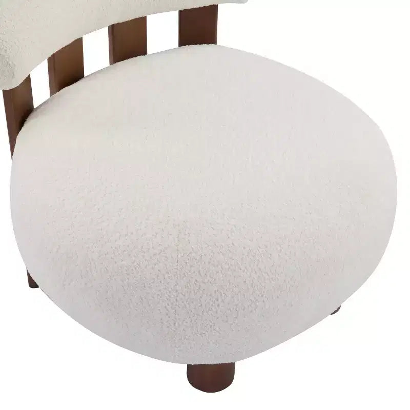 Christopher Knight Home Gareth moderner Akzent-Slipper-Sessel aus Holz mit Bouclé-Polsterung