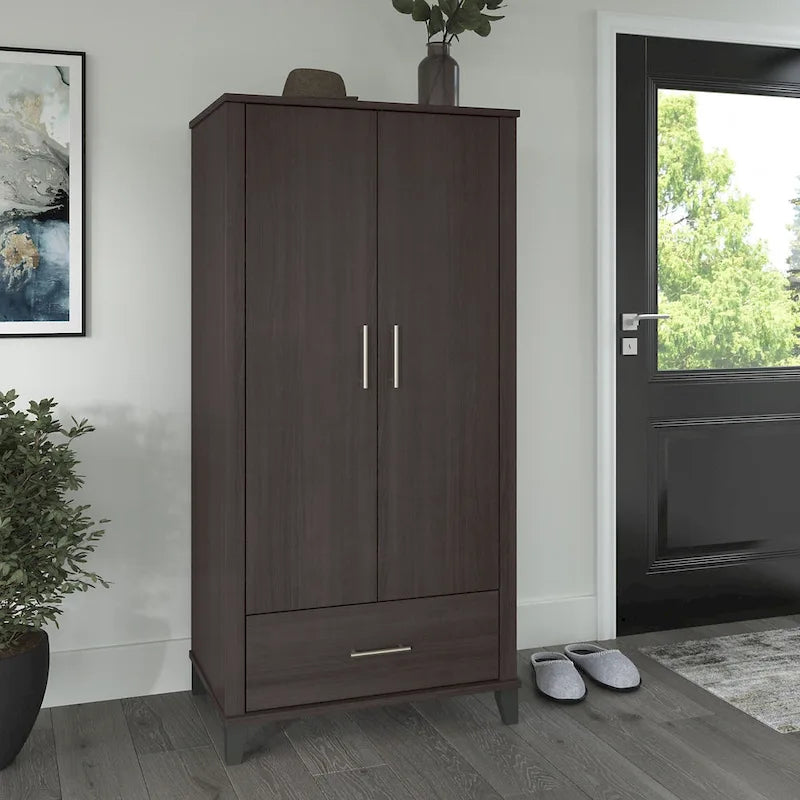 Somerset Hoher Eingangsschrank mit Türen und Schublade von Bush Furniture