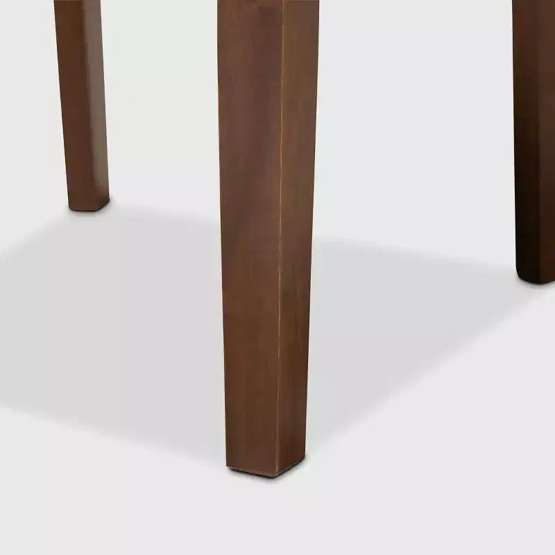 4er-Set Esszimmerstühle aus Caron-Holz mit Schaumstoffpolsterung und ausgeschnittener Rückenlehne – Baxton Studio
