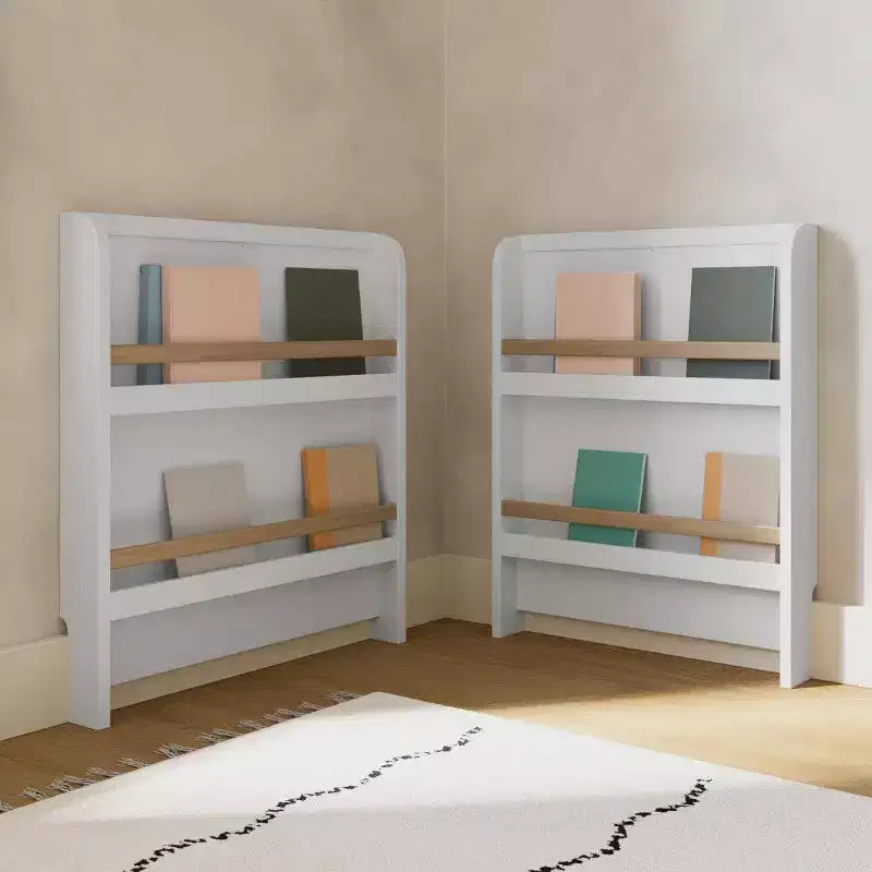 4-in-1 umwandelbares Kinderbett mit Schublade & abnehmbaren Bücherregalen, verstellbarer Matratzenrost
