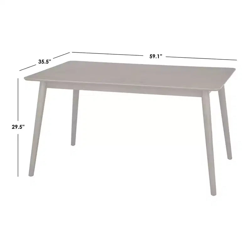 Lifestorey 5-teiliges Newington Esstisch-Set im Mid-Century-Modern-Stil, rechteckig, Nussbaum/Mokka