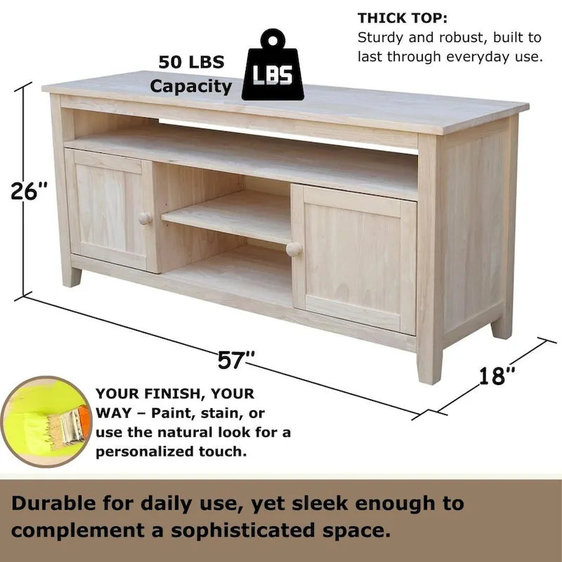 Entertainment-/TV-Ständer mit 2 Türen – 57