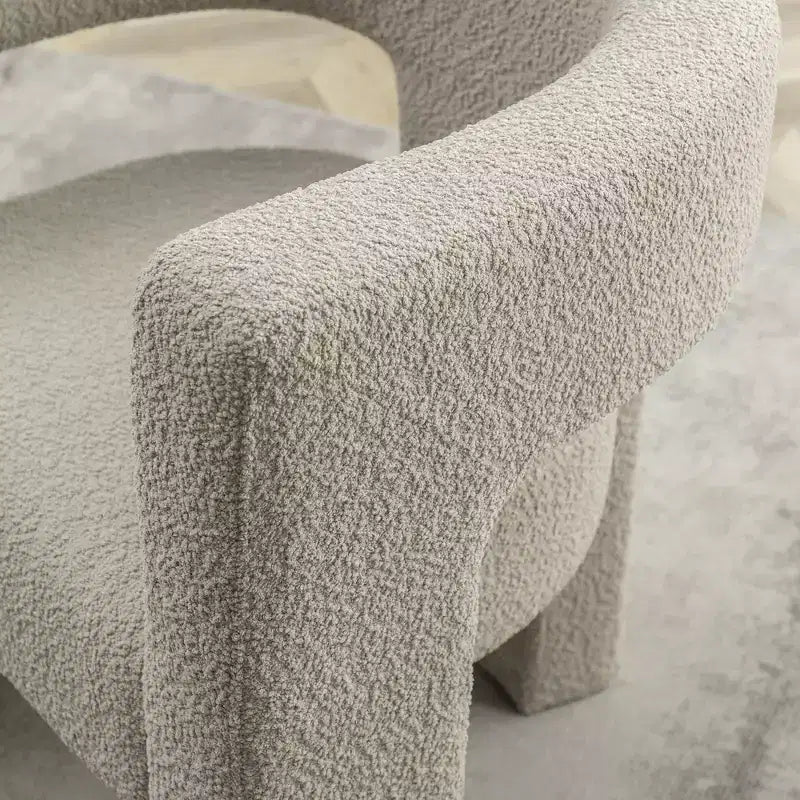2er-Set 28 breite Polster-Sessel mit Bouclé-Bezug – Kinwell