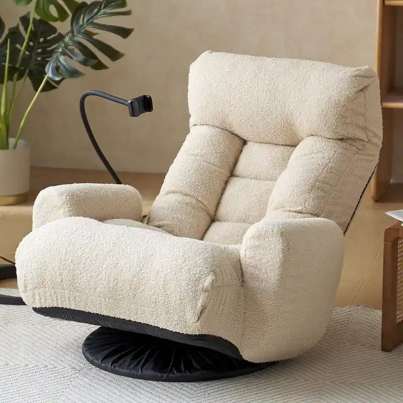 Ergonomischer, drehbarer Gaming-Bodenstuhl mit Neigungsfunktion