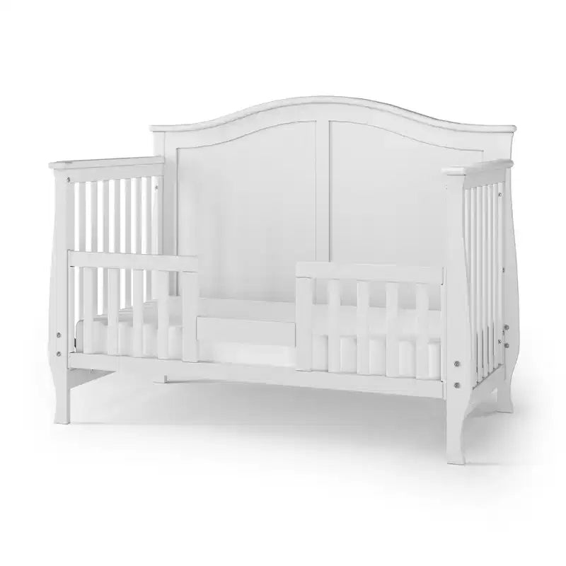 4-in-1-Wandlungsfähiges Babybett, wandelbar zum Tagesbett, Kleinkindbett und Full-Size-Bett, 3 Matratzenpositionen, babyfreundliche Oberflächenbeschichtung