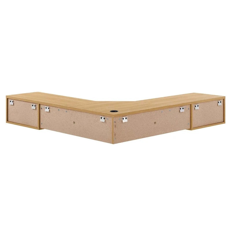 Render Wandmontierter Eckschreibtisch