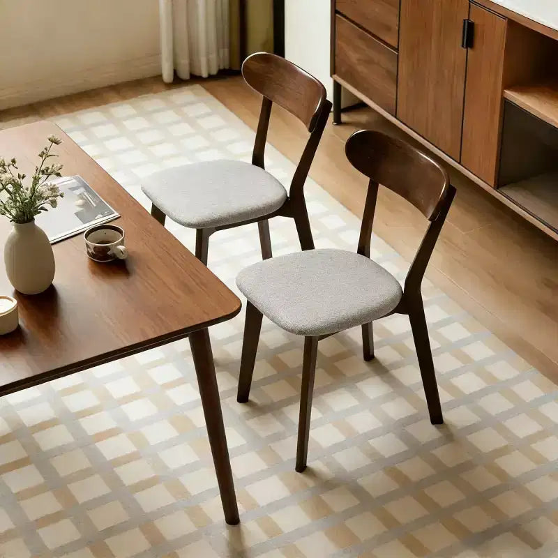Set aus 2 Esszimmerstühlen aus Massivholz im Mid-Century-Modern-Stil, Küchenstühle für Esszimmer, Restaurant oder Wohnzimmer – Panipeachy