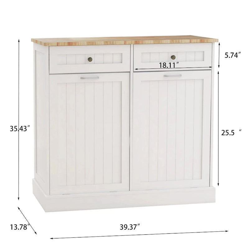 Küchen-Müllschrank mit 2 Schubladen