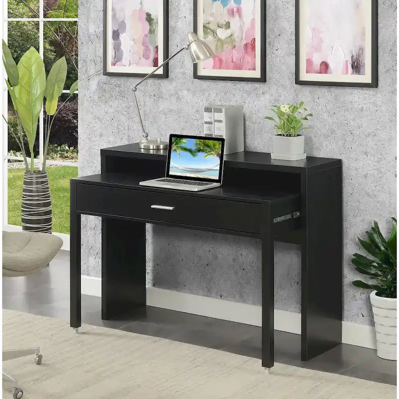 Convenience Concepts Newport JB Konsolentisch/Schreibtisch mit Schublade und Aufsatzaufsatz
