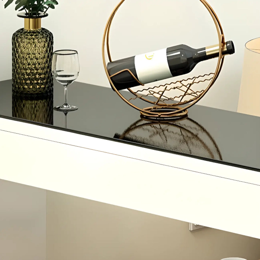 Moderne asymmetrische Bar-Tische aus schwarz-weißem Holz