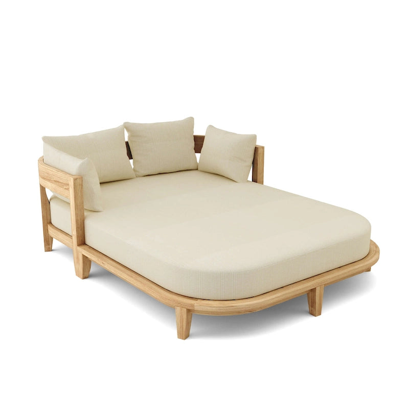 Coronado Teak-Garten-Tagesbett mit Sunbrella-Polstern