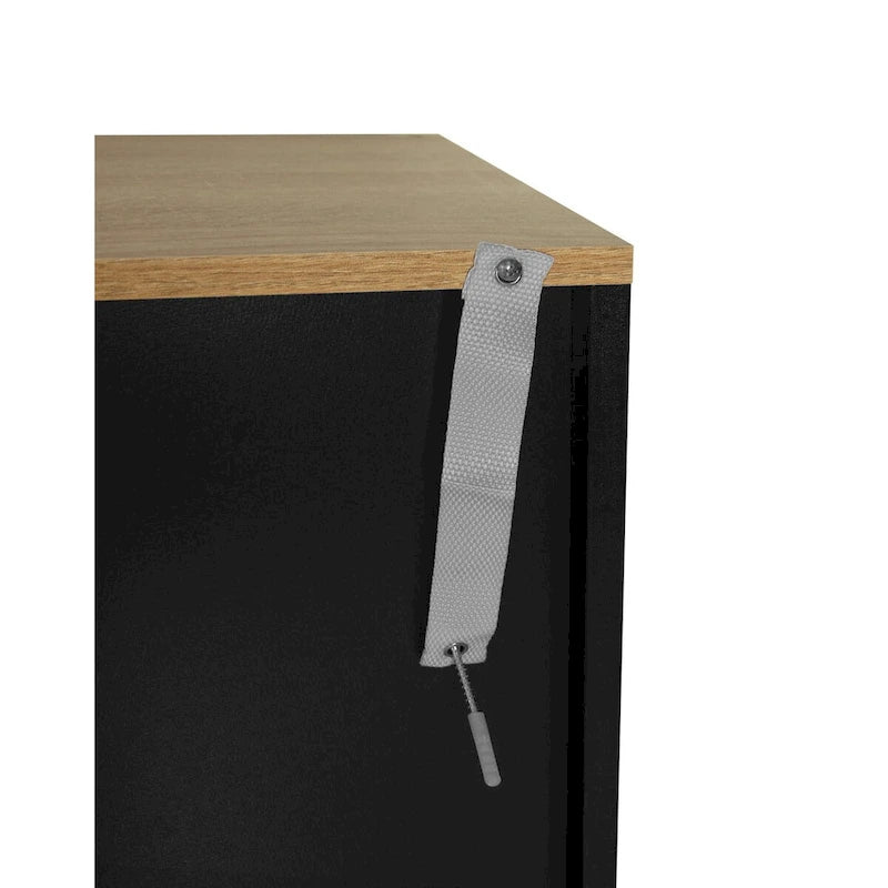 Freistehender Schuhschrank mit 3 Metalltüren