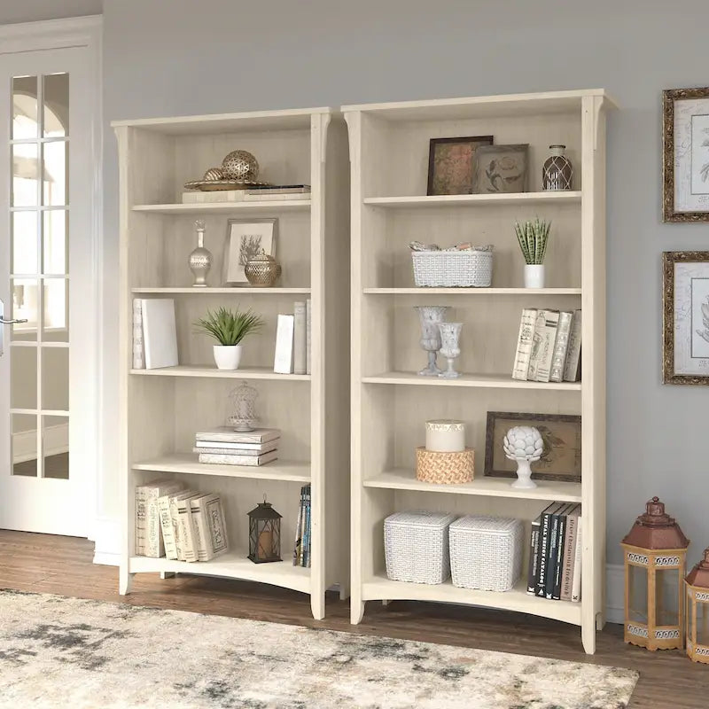 Salinas hohes Bücherregal mit 5 Ablagefächern (2er-Set) von Bush Furniture
