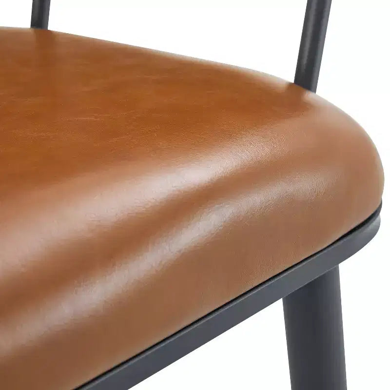 5-teiliges Esstisch-Set mit 4 Essstühlen und rundem/eckigem Tisch, Schwarz+Natur/Walnuss-ModernLuxe