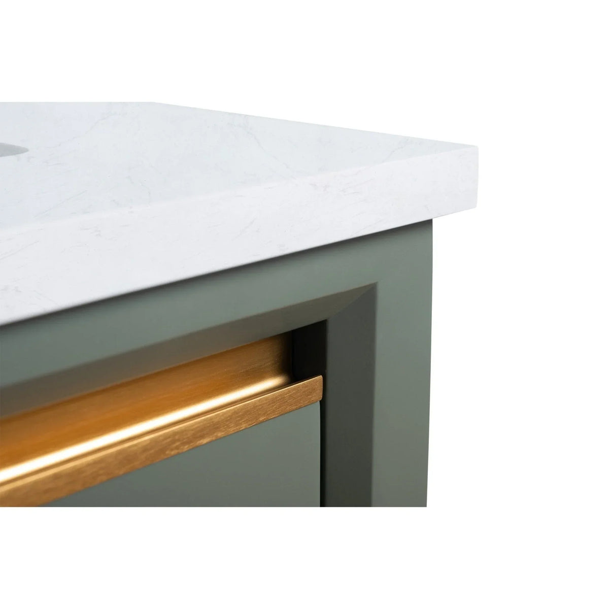 Vanity Art Badezimmerschrank mit Keramikwaschbecken und Platte aus technischem Marmor
