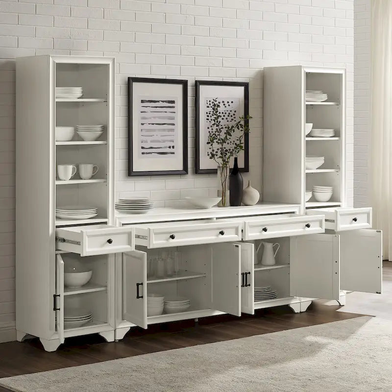 Crosley Tara 3-teiliges Sideboard- und Bücherregal-Set - 15x97x67.63