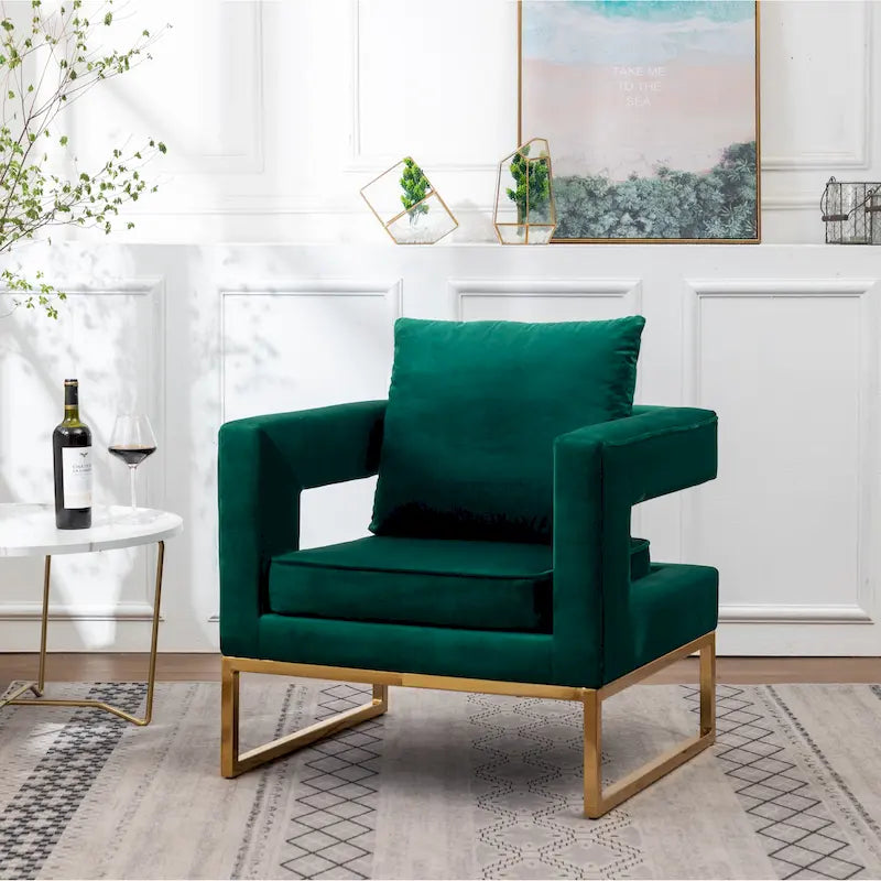 Roundhill Furniture Lenola zeitgenössischer gepolsterter Akzentsessel