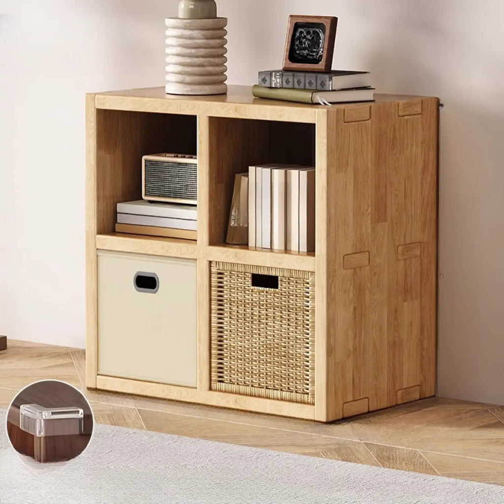Modernes horizontales 8-faches Holzregal in Natur-Optik